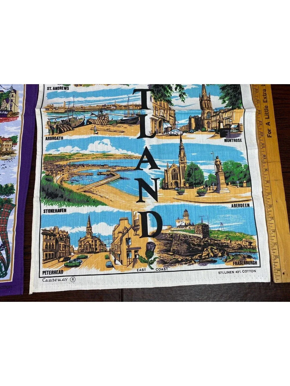 Vintage Causeway Mayor Vista East Coast SCOTLAND Souvenir Towels